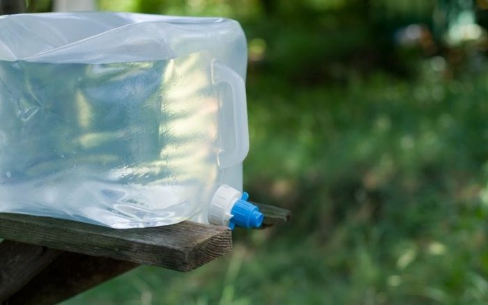 Clear big watter container for solar water disinfection