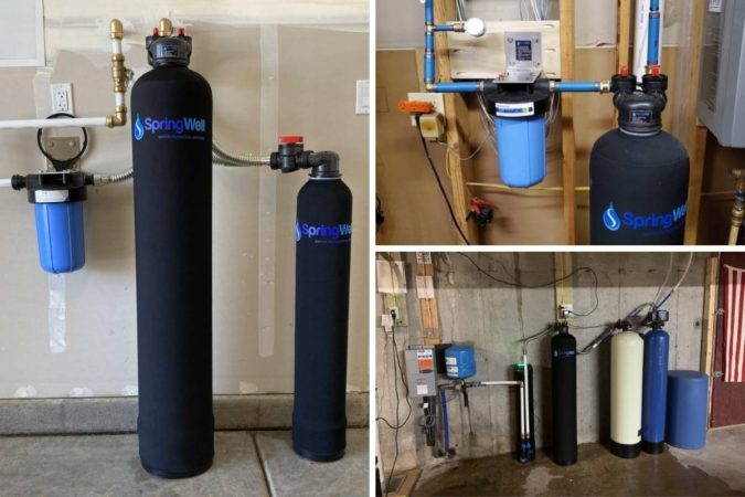 Three different Springwell water filters installations