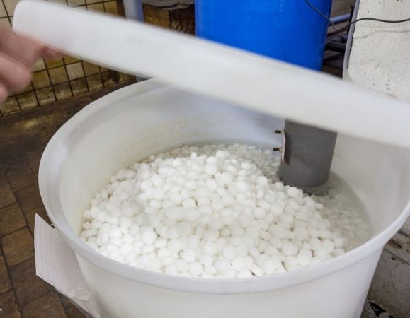 salt in a salt based water softener