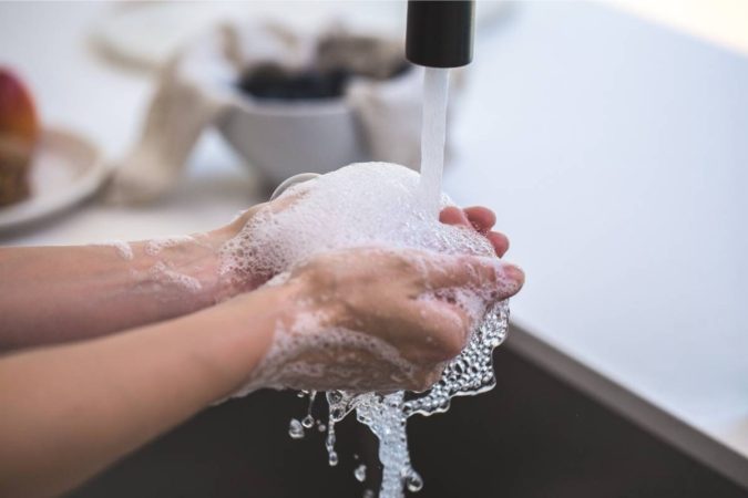 hard water from tap causes soap scum