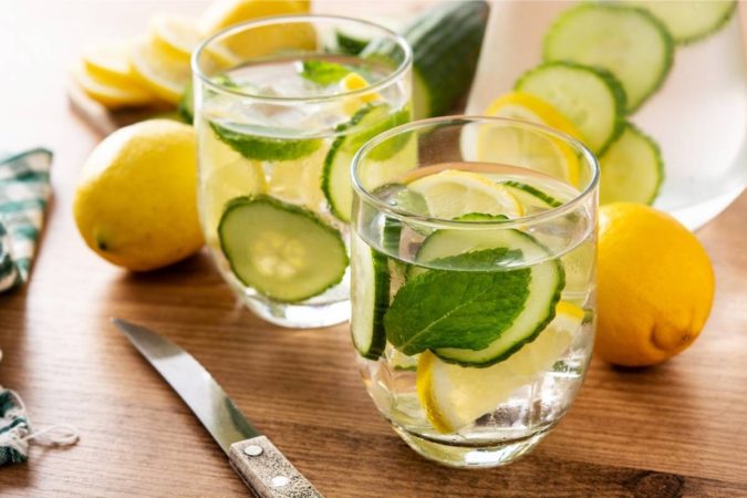 Cucumber Water With Lemon