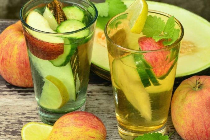 Cucumber Apple Lime Infused Water