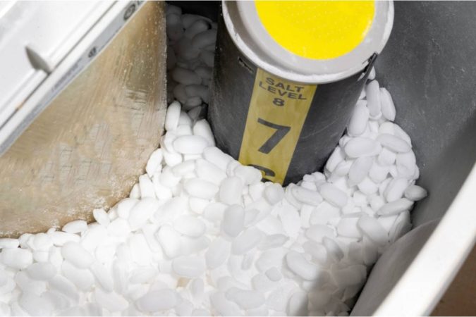 water softener salt level