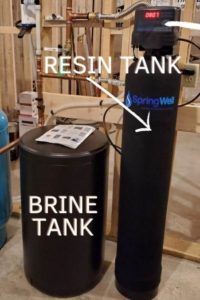 clean water softener resin and brine tank