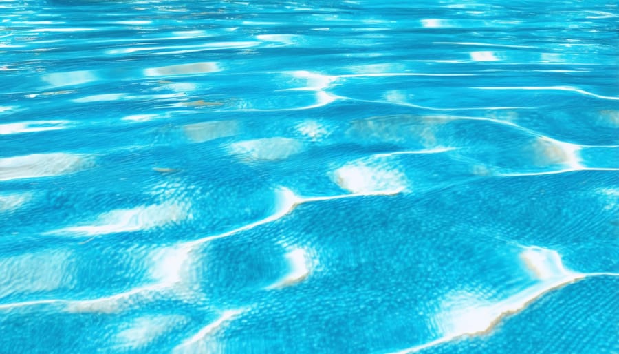 Crystal clear swimming pool water showing perfect clarity and maintenance