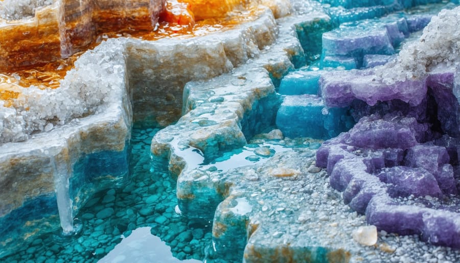 Close-up of white mineral deposits and calcium buildup on BiPAP humidifier chamber