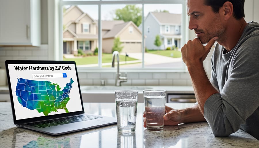 Suburban residential neighborhood street view showing multiple homes representing local zip code area